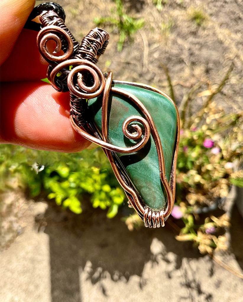 Green Jasper Pendant - Connie’s Crystals 