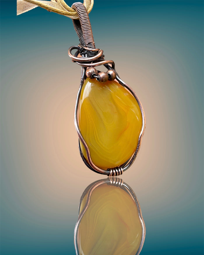 Wire Wrapped Banded Agate - Connie’s Crystals 