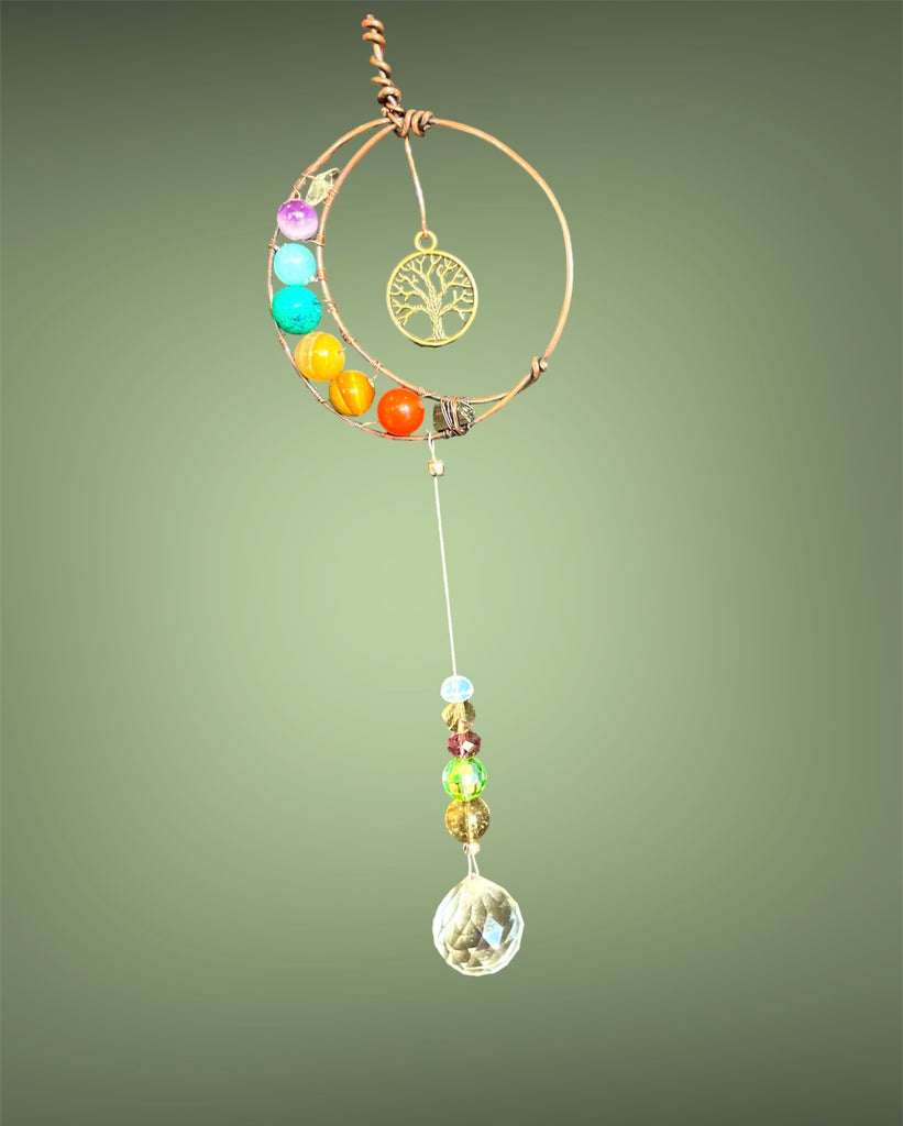 Chakra Moon Suncatcher - Connie’s Crystals 