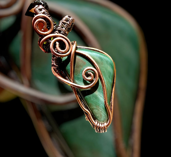 Green Jasper Pendant - Connie’s Crystals 