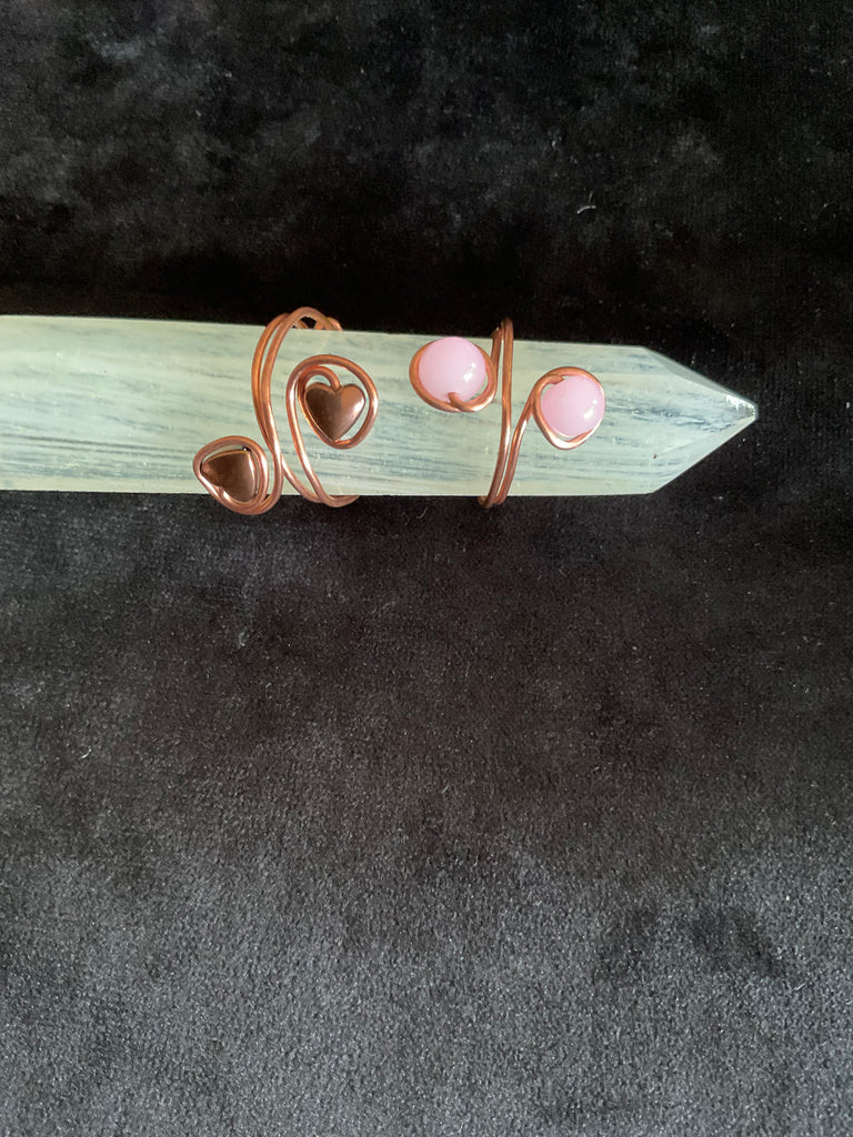 Wire Wrapped Gemstone Adjustable Rings - Connie’s Crystals 