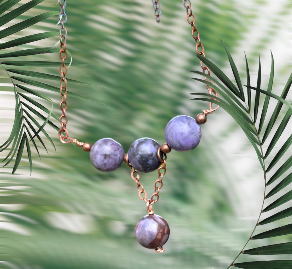Purple Crazy Lace Agate Necklace - Connie’s Crystals 