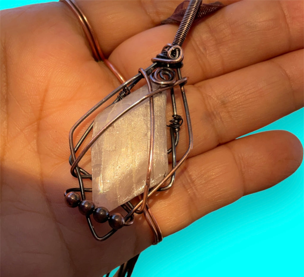 Pink Kunzite Pendant - Connie’s Crystals 